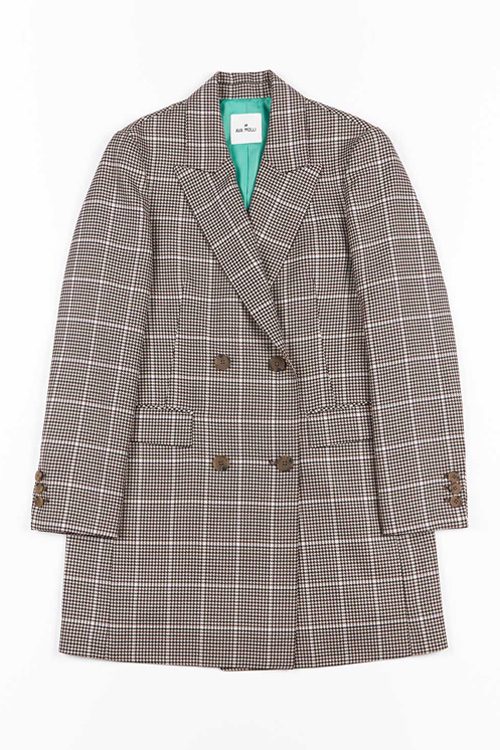1052 Olivian Check Double Jacket (brown check)