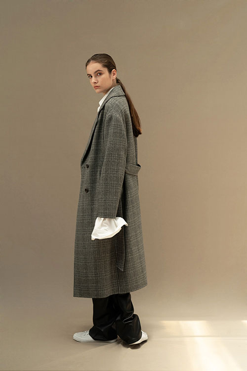 [2차 리오더][부부의세계 김희애,윤승아,조우리 착용]Lana double cashmere handmade coat (black check)